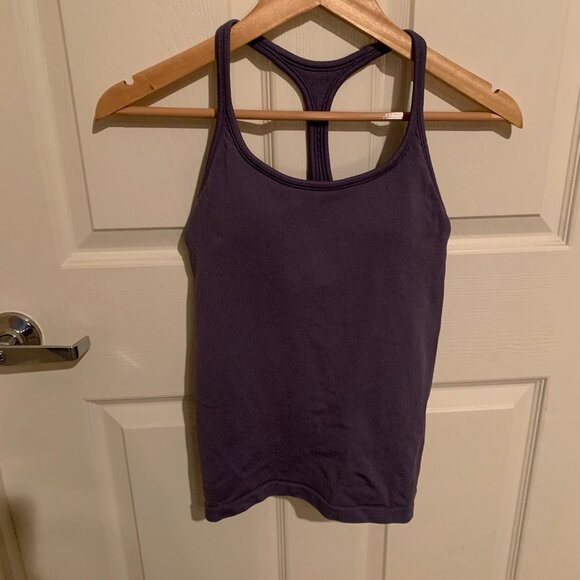 Athleta Tops - Athleta Periwinkle Ribbed Workout Tank